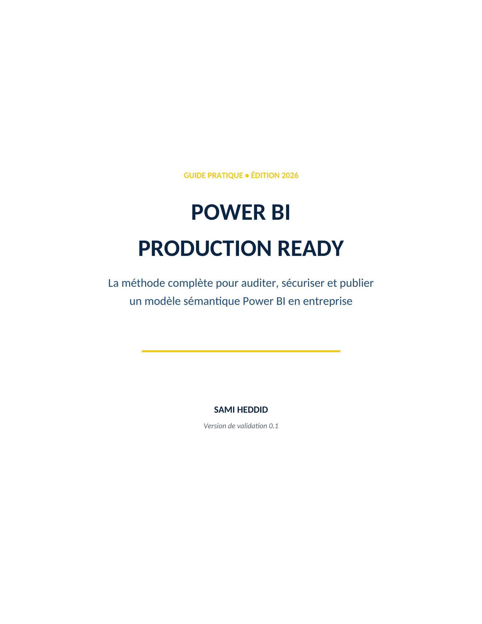 Couverture Power BI Production Ready